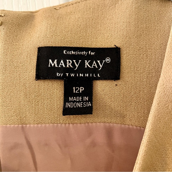 Exclusively for Mary Kay by Twinhill Camel Sleeveless MidLength Sheath Dress 12P - Picture 6 of 11